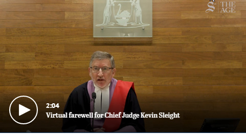 RetiringWADistrict CourtChiefJudgeKevinSleightGivesHisFarewellSpeechInWA'sFirstVirtualCeremonyDueToTheCovidPandemic RetiringWADistrict CourtChiefJudgeKevinSleightGivesHisFarewellSpeechInWA'sFirstVirtualCeremonyDueToTheCovidPandemic